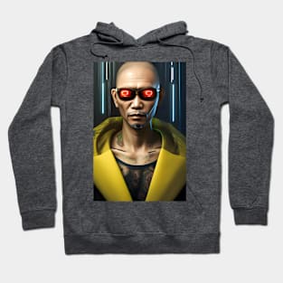 Cyberpunk man from distant future Hoodie